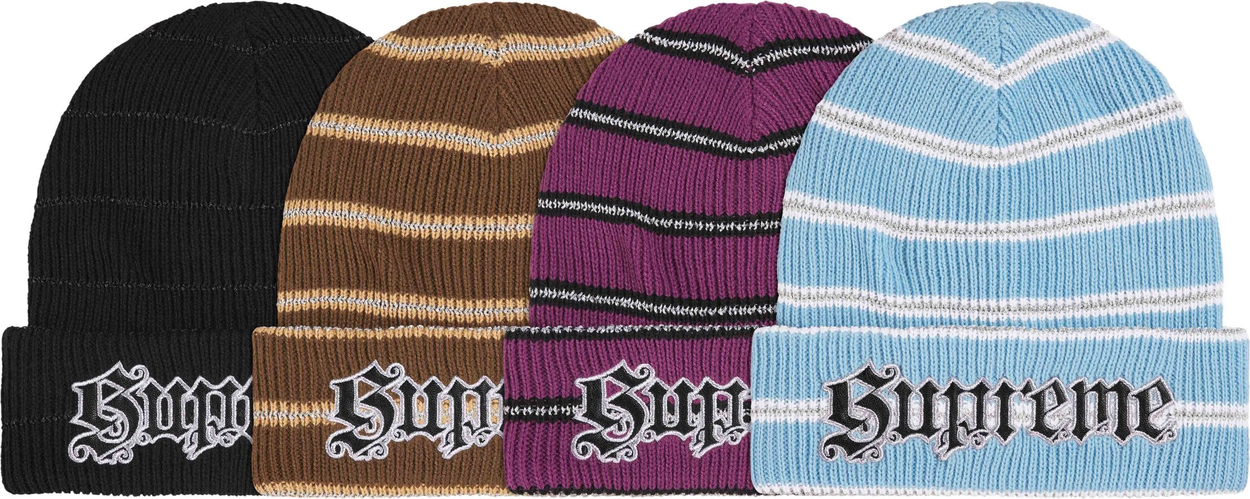 Metallic Stripe Beanie